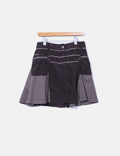Camaïeu Brown midi skirt combined