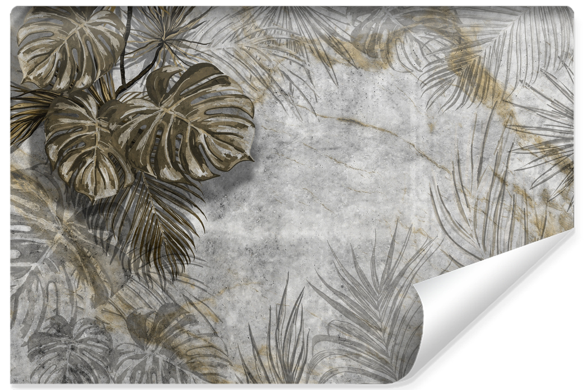 Fototapeta Do Sypialni BETON Palmy Natura 90x60cm