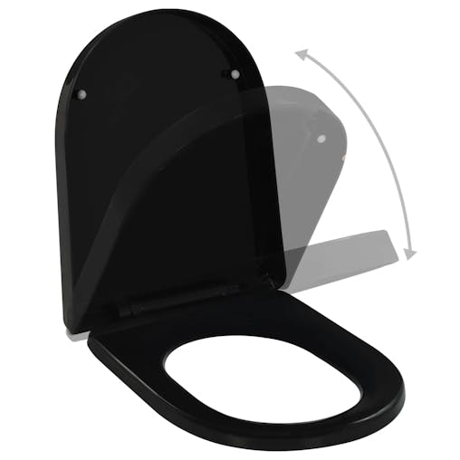 NNEVL Soft-close Toilet Seat with Quick-release Design Black