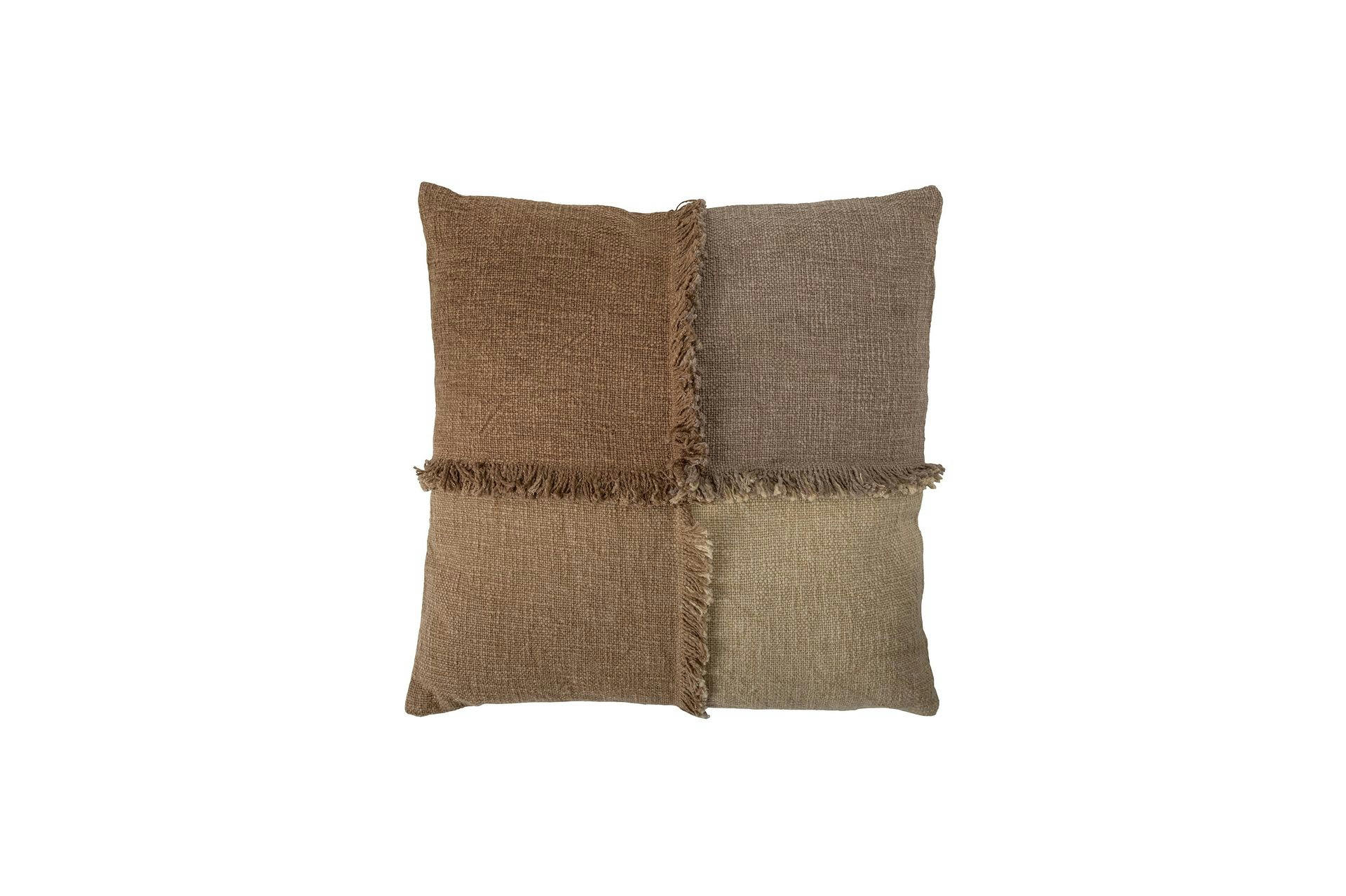 GIJA - Coussin en coton marron 45x45 cm