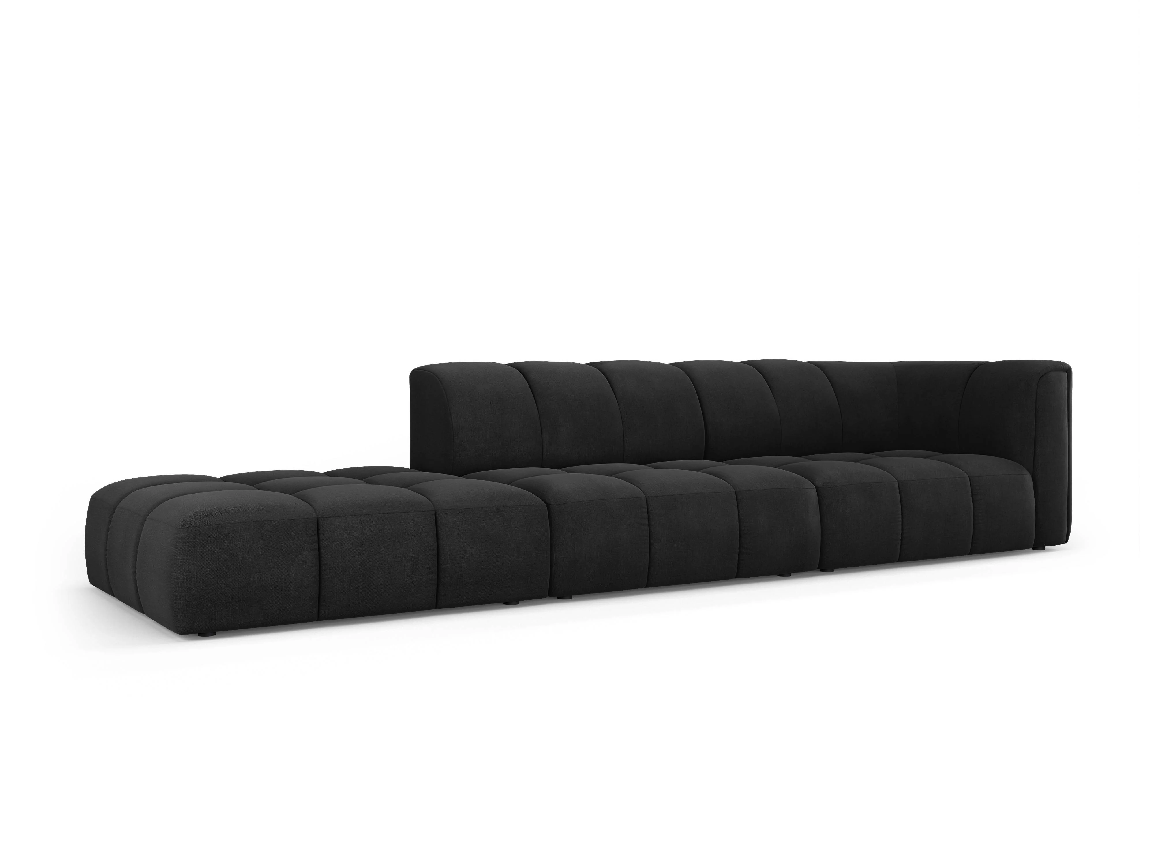 Hoekbank Francesca chenille links 4-zits