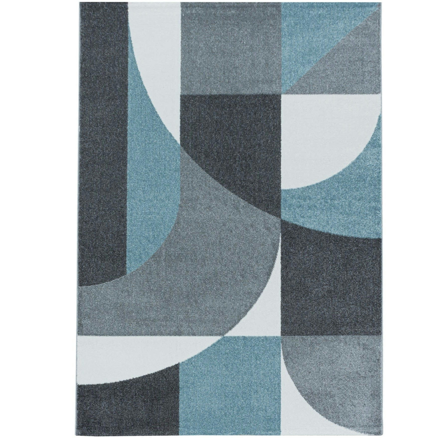 PICASSO - Tapis géométrique bleu 200x290cm