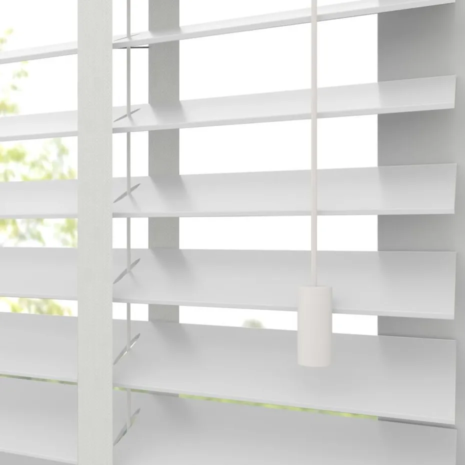 Kwantum Jaloezieën | Houtlook Jaloezie Floris Wit 50mm
