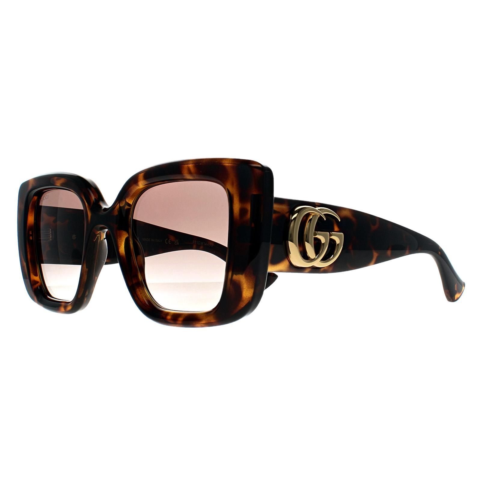 Gucci Square Havana Brown Gradient GG1975S