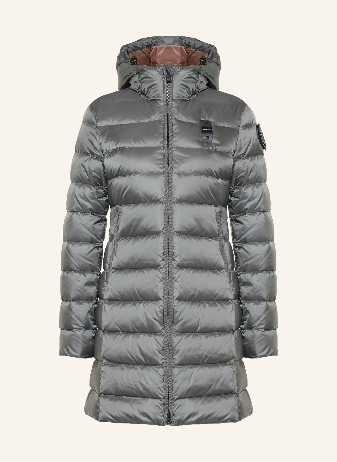Blauer Lightweight-Daunenmantel AGNES