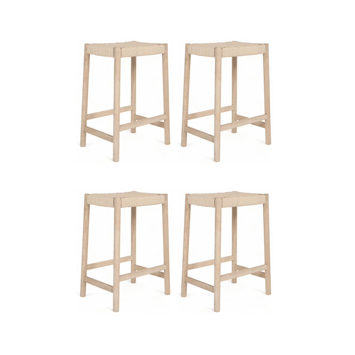 Furnhouse barkruk Ida - Witte olie - Set van 4