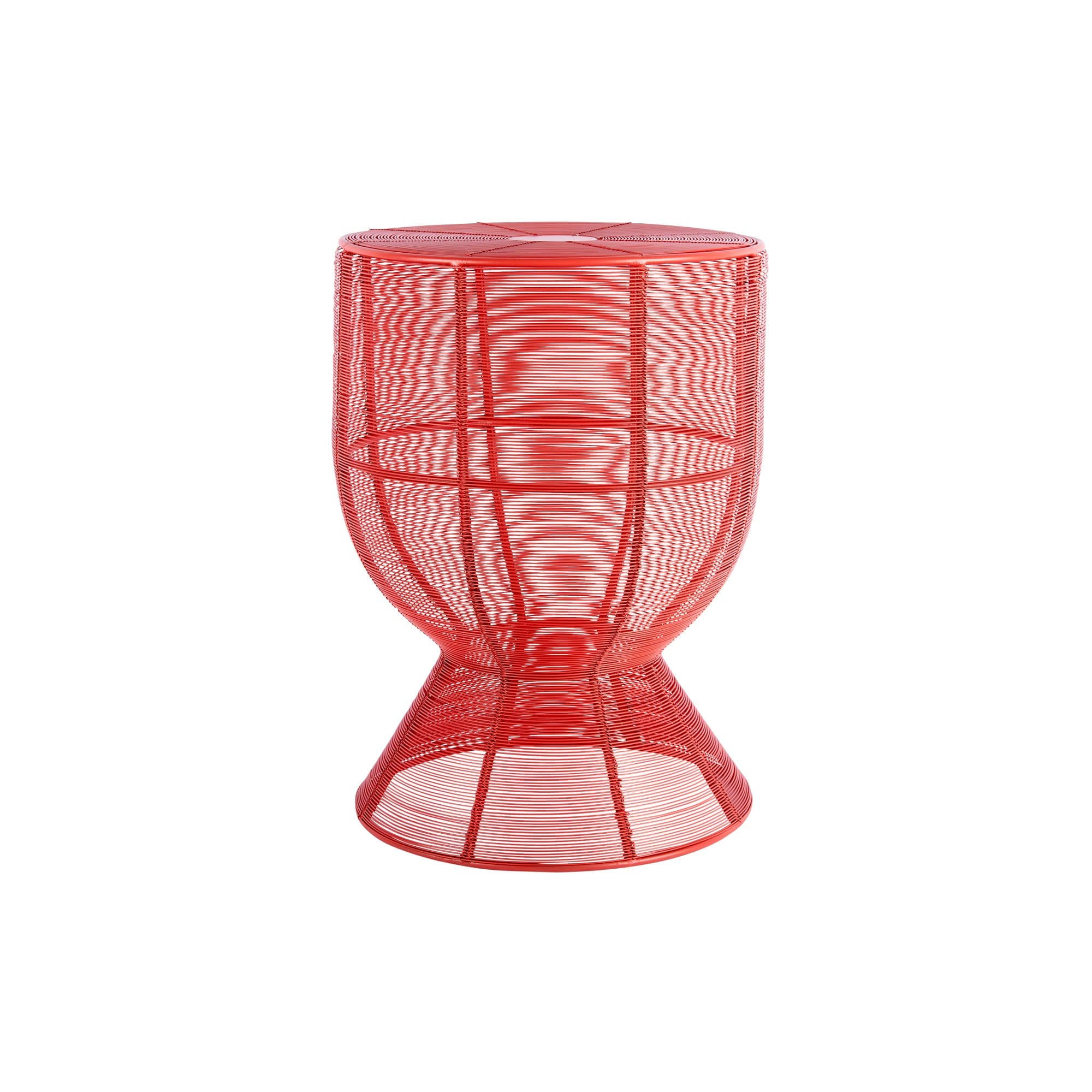 Leitmotiv bijzettafel Cuerda Tambor - rood - Ø30.5cm