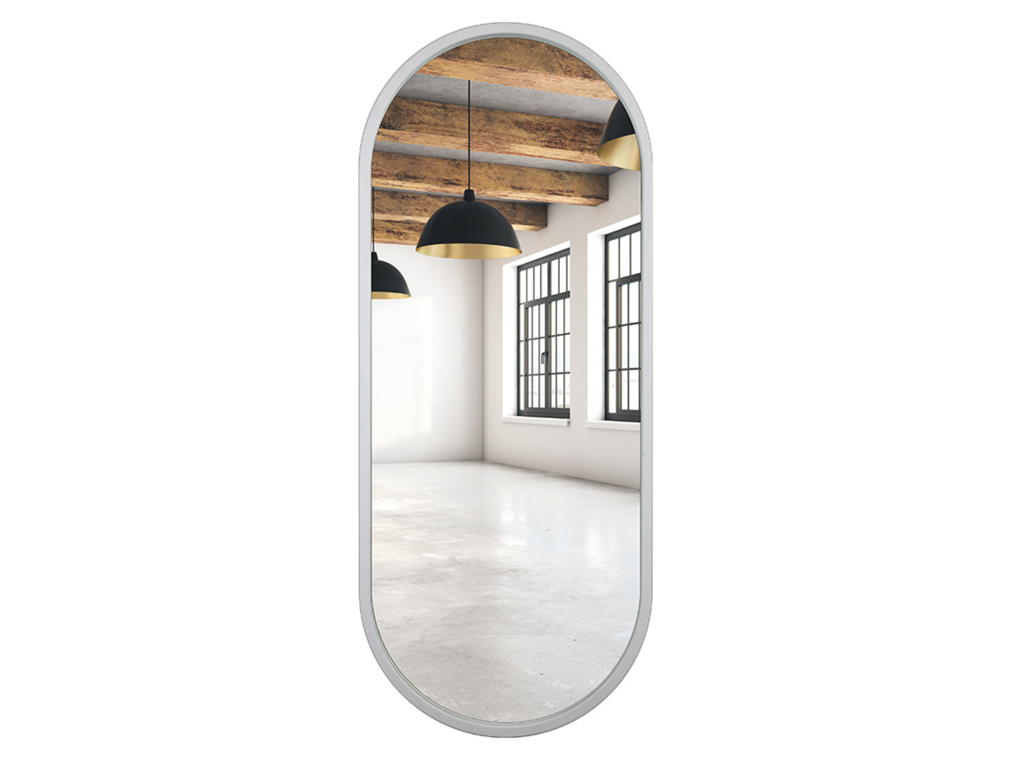 Lustro ścienne biały mat 50x115