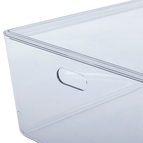 Panier rangement transparent avec couvercle Five Simply Smart Cleary 11L