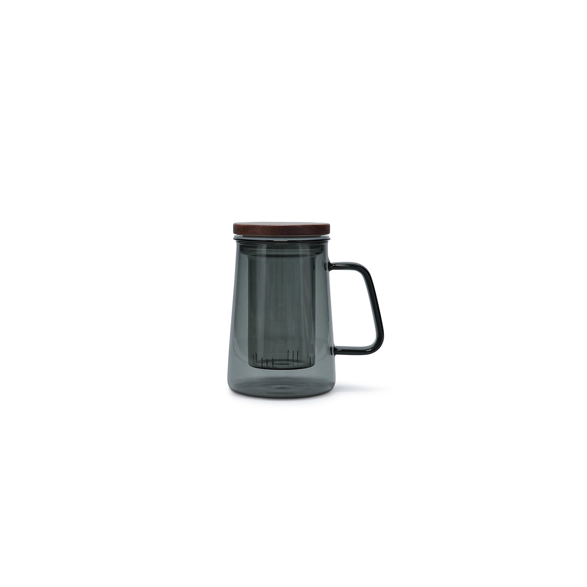 S|P Collection - Beker 63cl met glazen filter en deksel grijs Luma