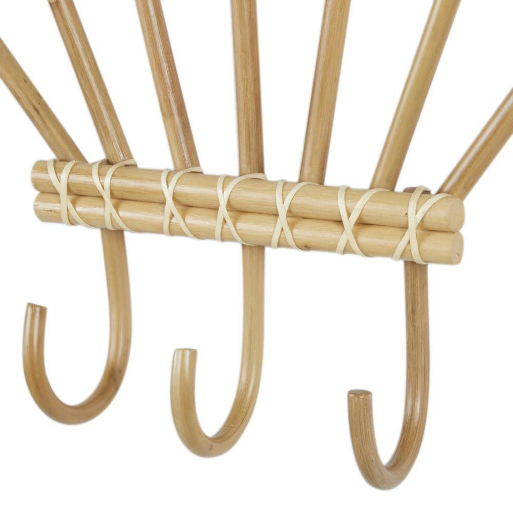 SAINT-MALO - Patère coquillage 3 crochets en rotin