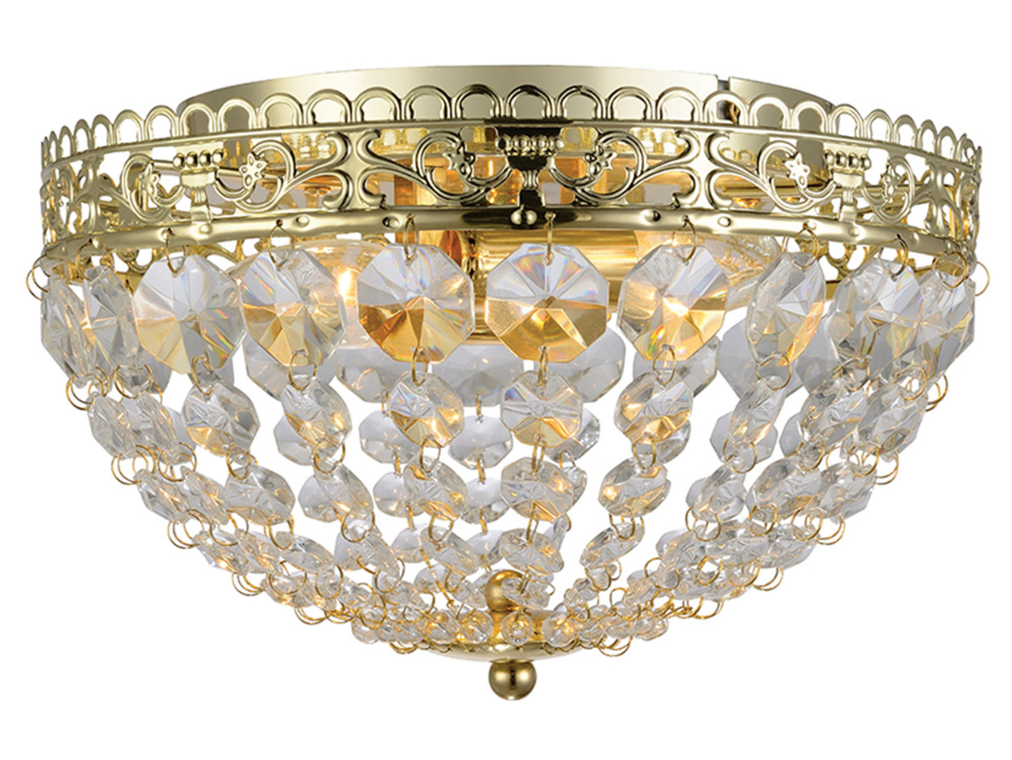 Lampa sufitowa Saxholm 2-punktowa metalowa złota