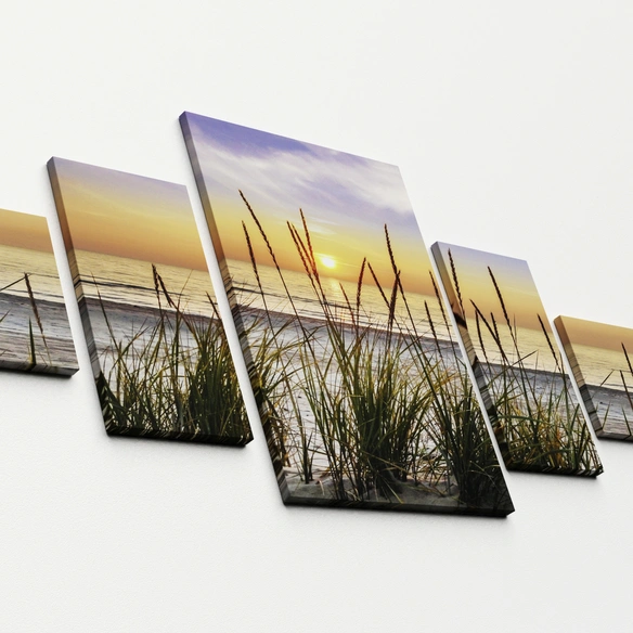 Keilrahmenbild-Set »Beach Harmony II«, Rahmen: Holzwerkstoff, natur