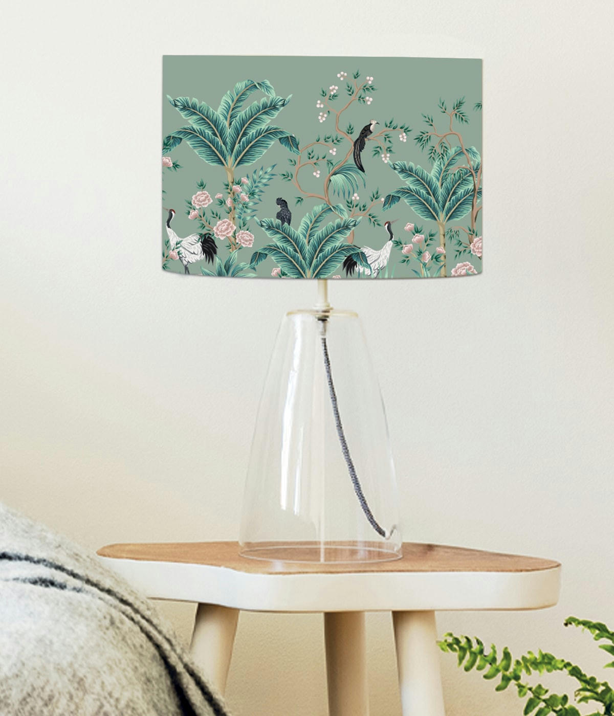 COLORS - Abat-jour chevet Jungle Vert Olive D: 25 x H: 20