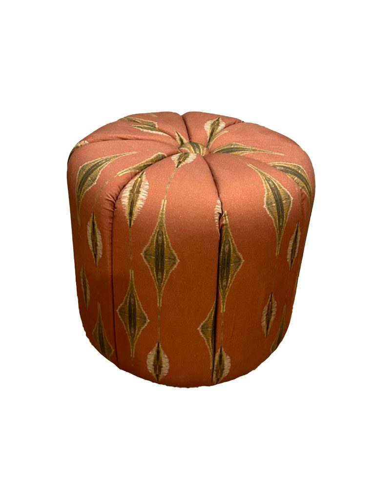 Catchii poef Ikat Flores - katoen - Ø 46cm