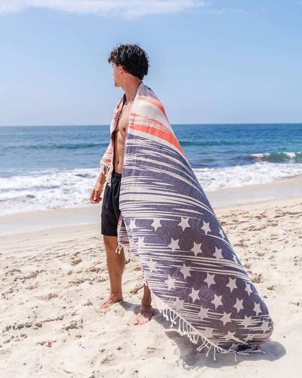 Vintage Flag - With Zipper Pocket