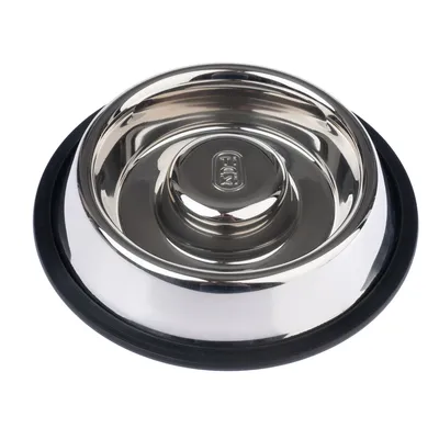 TIAKI Silvered Slow-Feeding Bowl