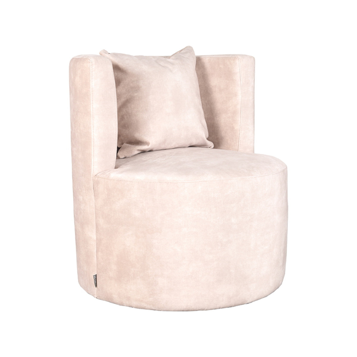 LABEL51 Fauteuil Evy - Naturel Velvet - 65x65x75cm