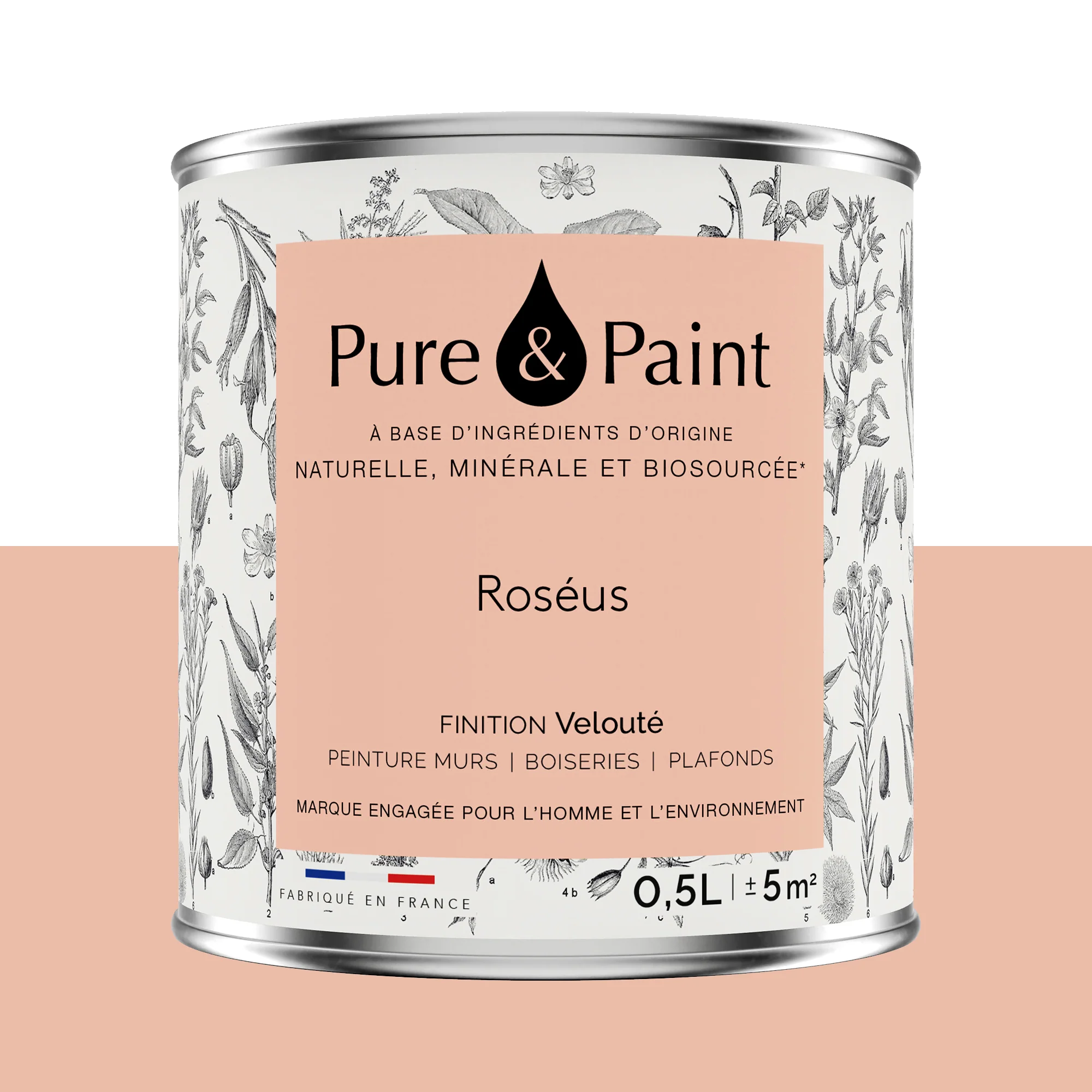 Pure and Paint Peinture Peinture Roseus 0,5 L