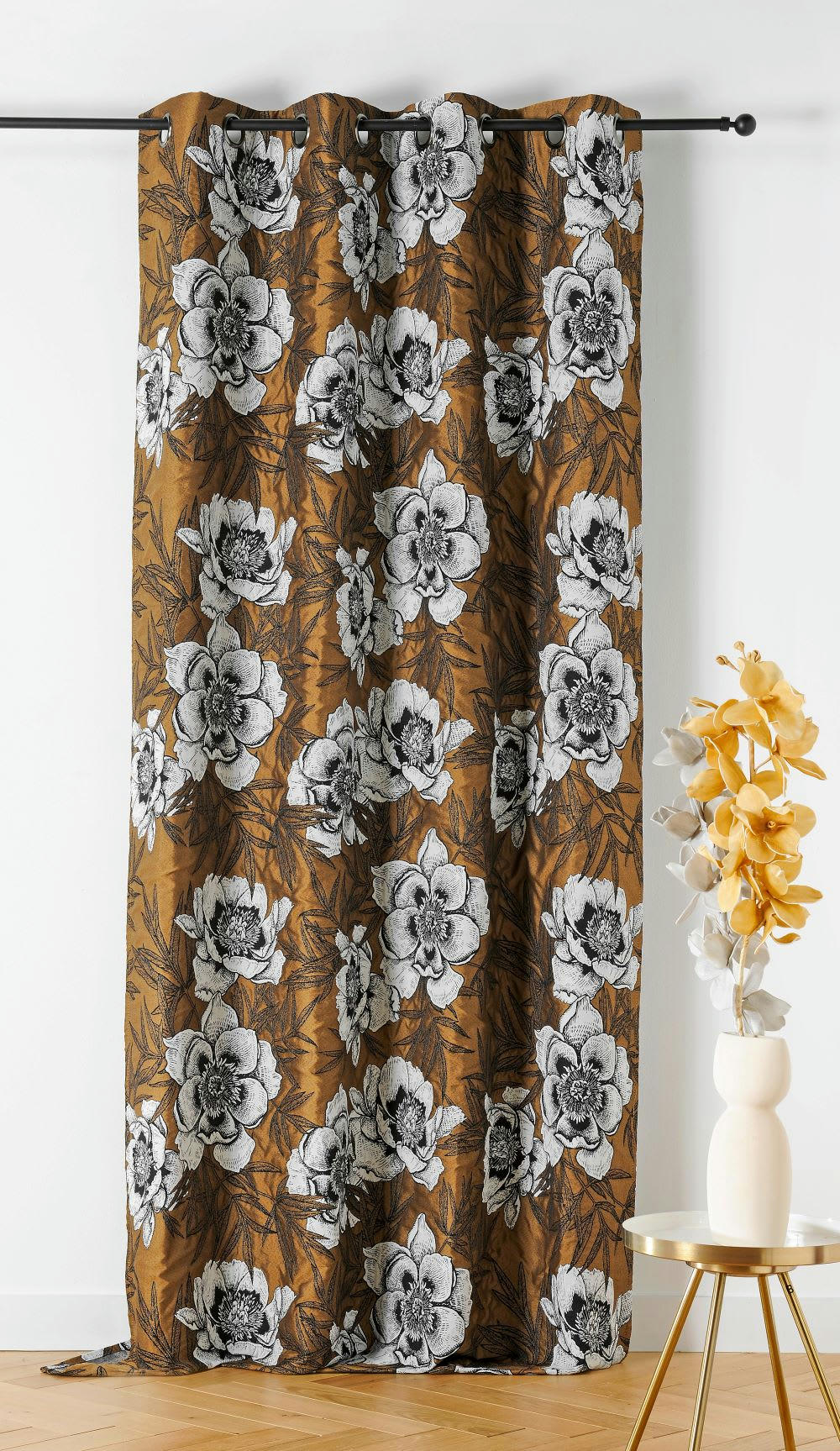 PEONIA - Rideau d'ameublement 140x260cm Orange