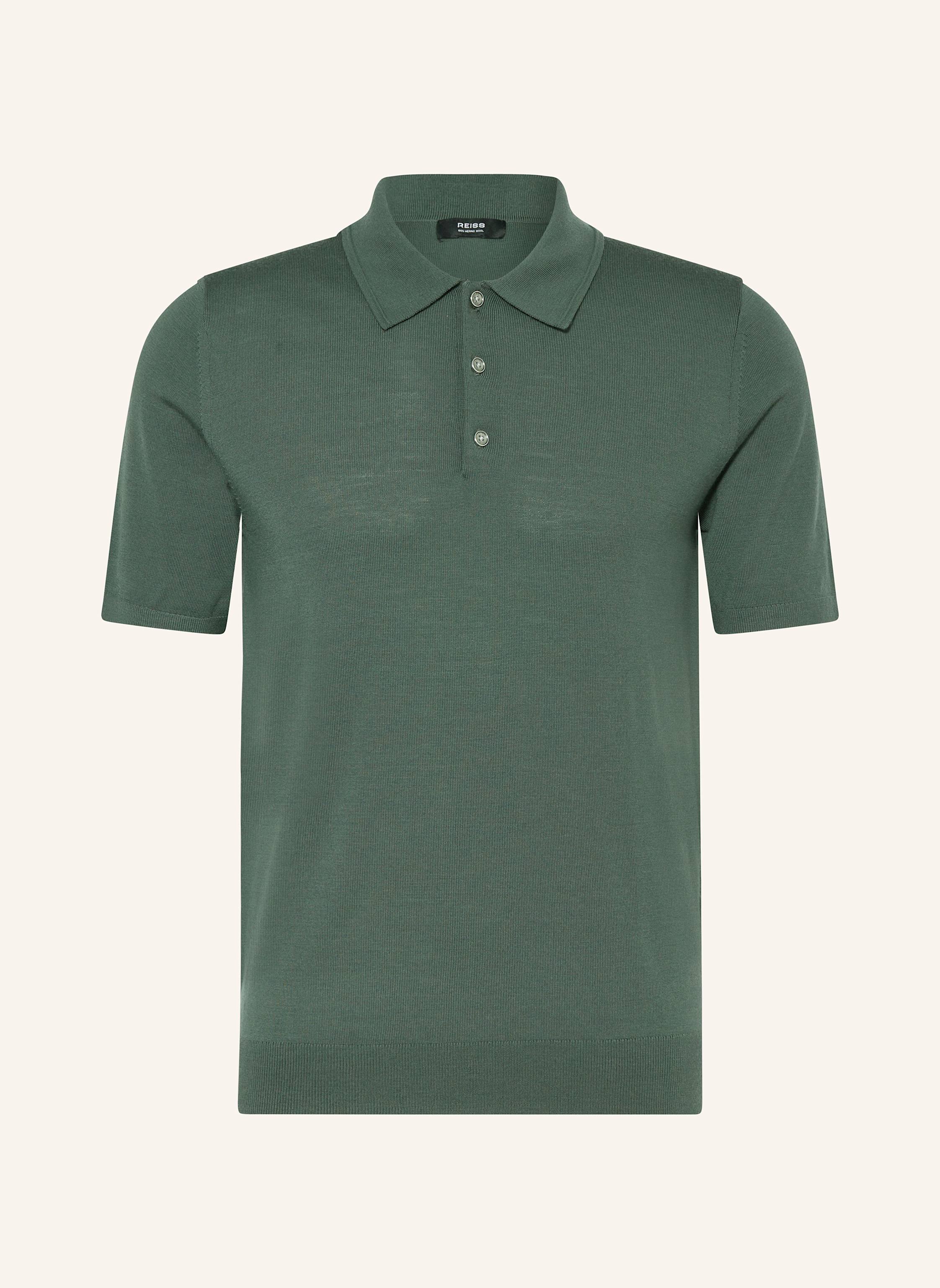 REISS Strick-Poloshirt MANOR aus Merinowolle