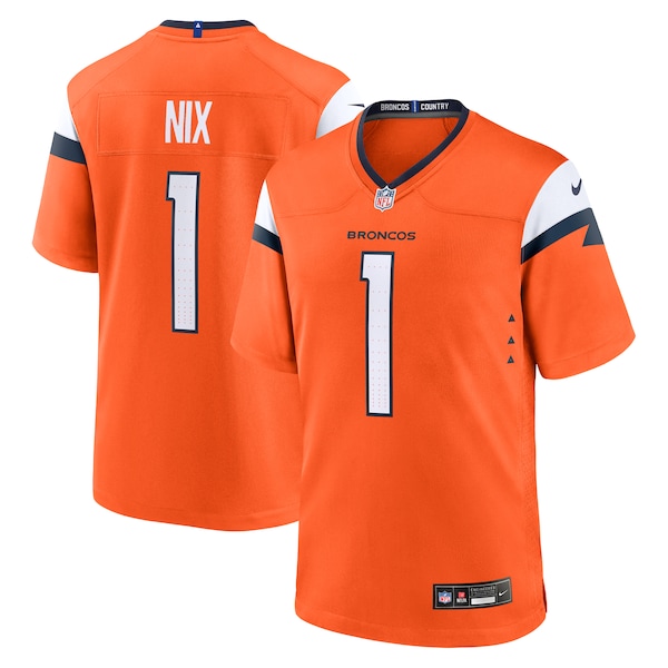 Bo Nix Denver Broncos Nike 2024 NFL Draft First Round Pick Player Game Jersey - Orange