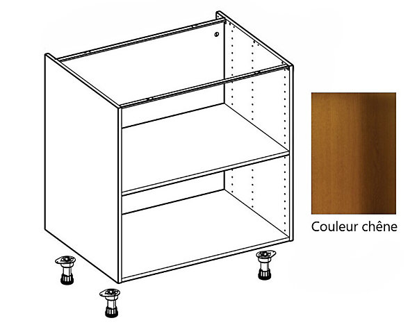 Caisson Cuisine Bas Chene H 700 X L 600 X P 560 (3 Tiroirs) Gd Menuiseries
