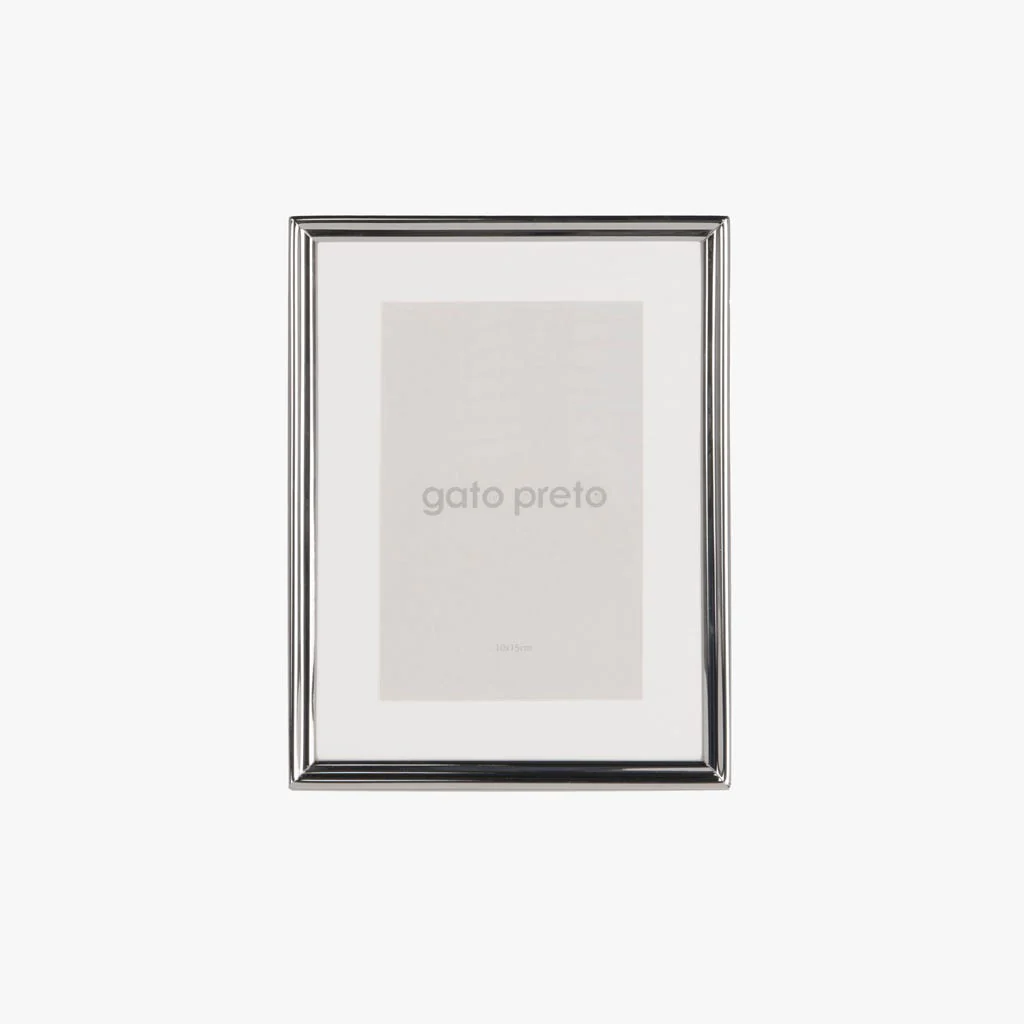 Moldura Lisa Prateada 10x15 SHINY & BRUSHED