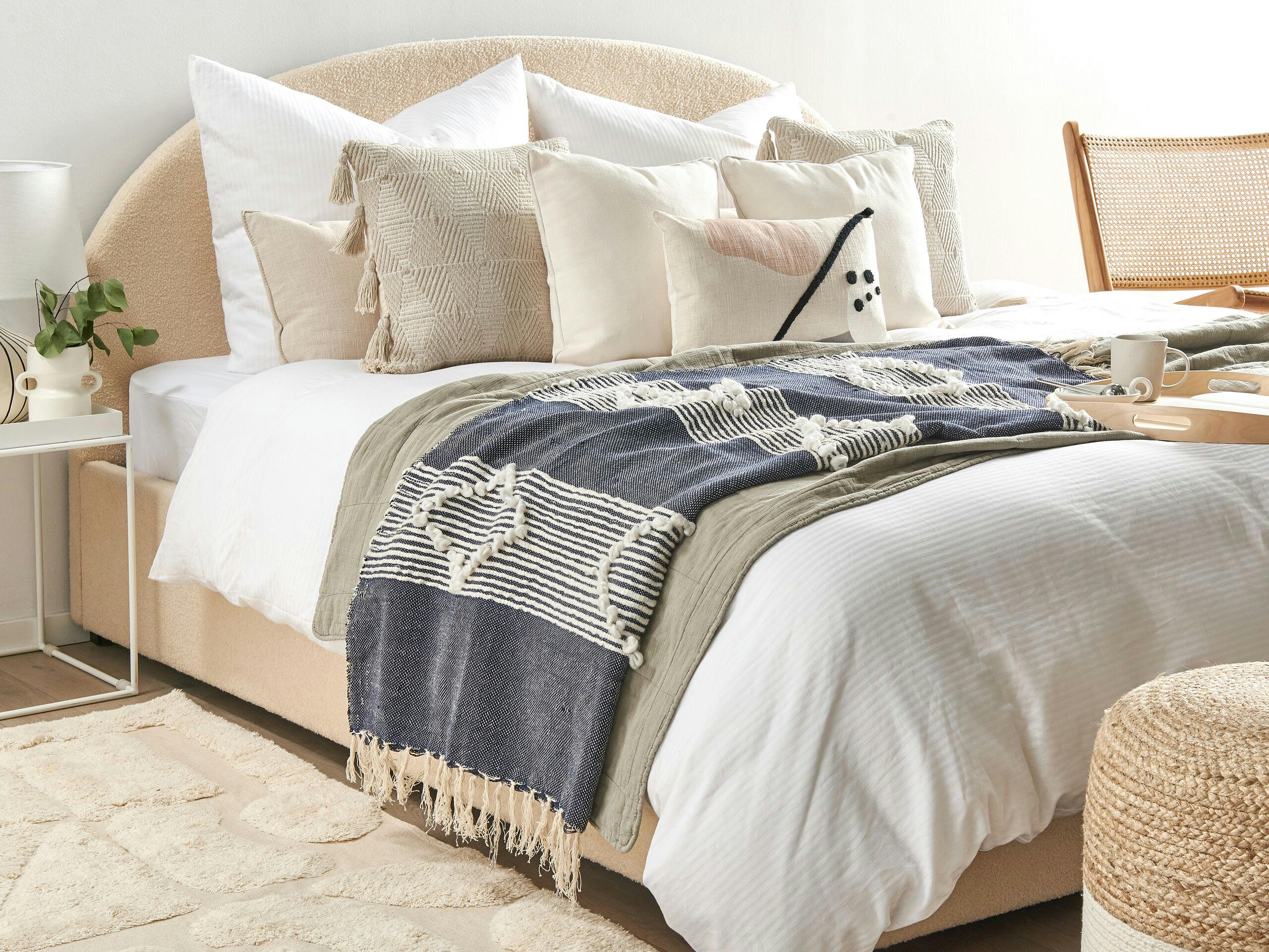 NEMLI - Couverture en acrylique bleu 150x130cm