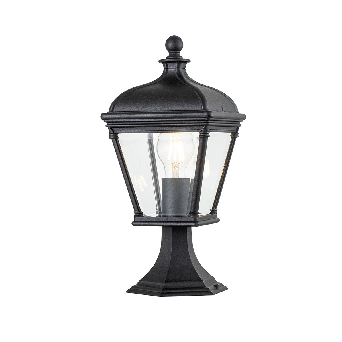 Lampa ogrodowa stojąca czarna Bayview wys:39,3 cm 1xE27x60W IP44 Elstead