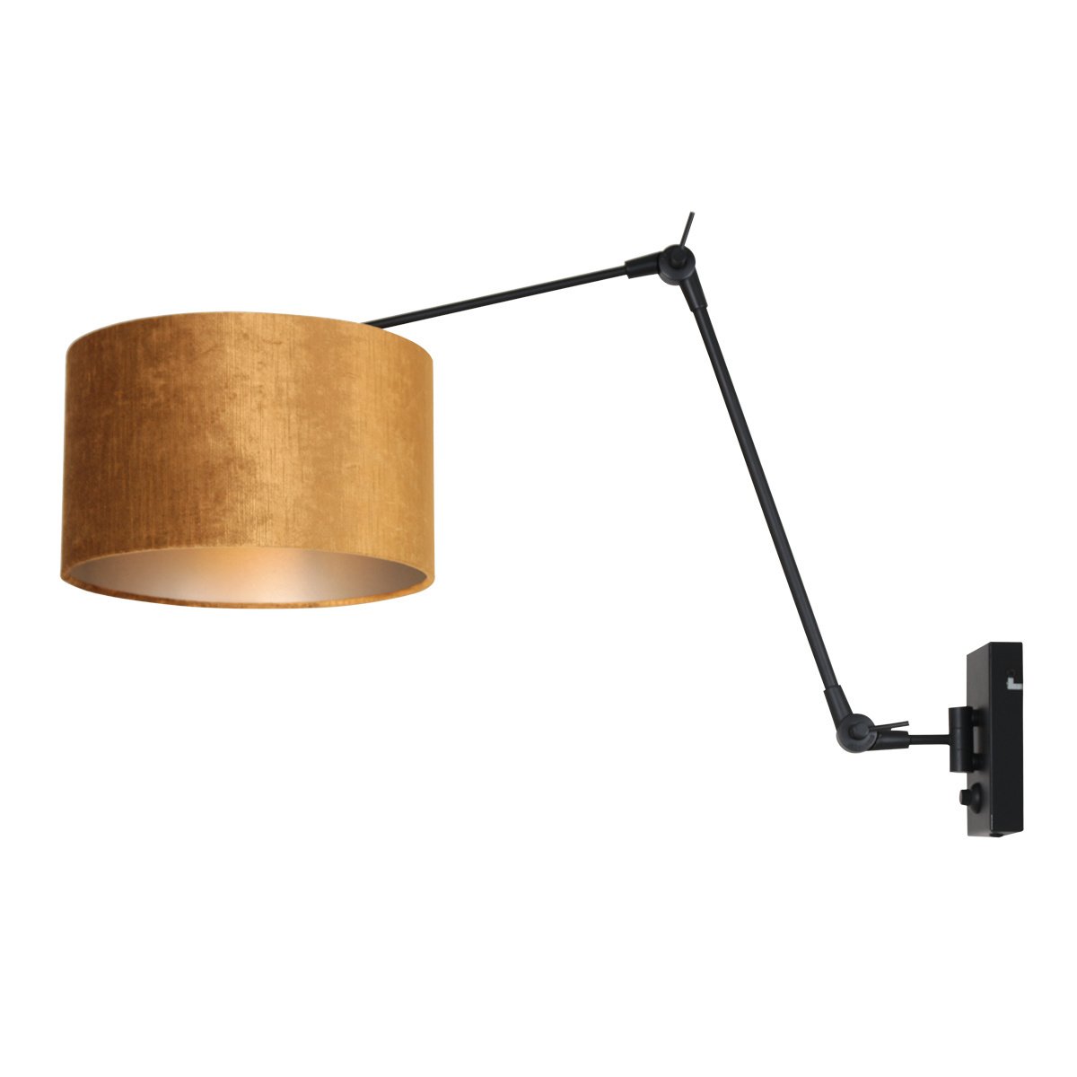 Steinhauer wandlamp prestige - 1 lichts - 90x 50 cm - zwart goud