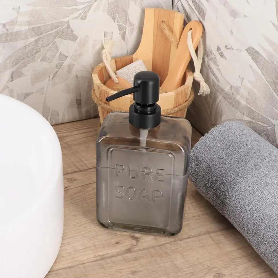 Tendance Zeeppompje - glas - tint zwart - pure soap - vrijstaand