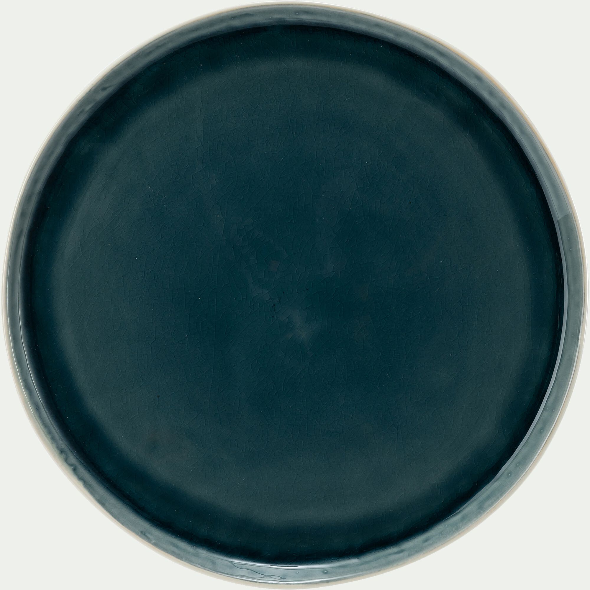 GYPSO - Assiette plate en grès D27cm - bleu niolon