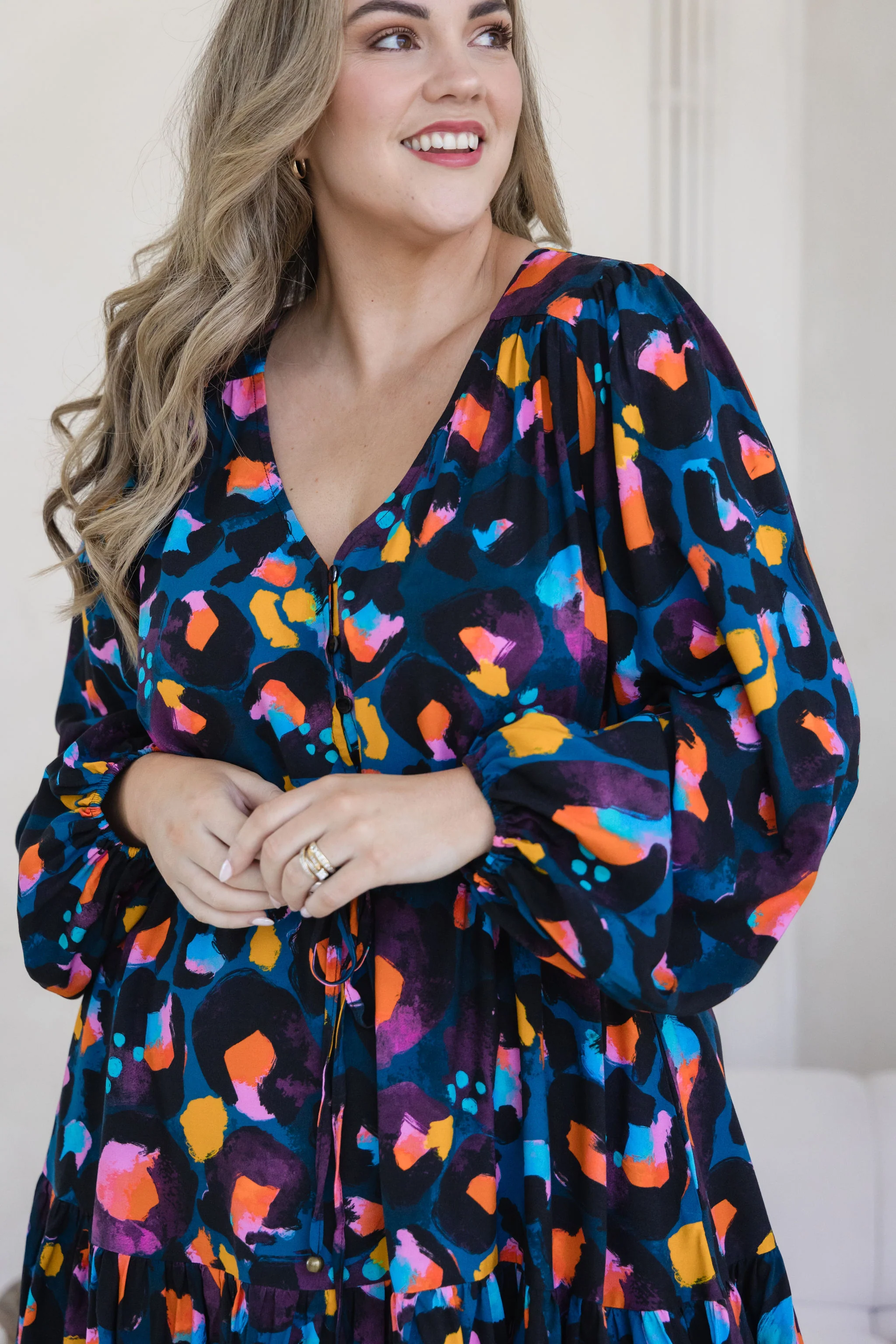 Long Sleeve Esmae Dress in Verona by Kasey Rainbow