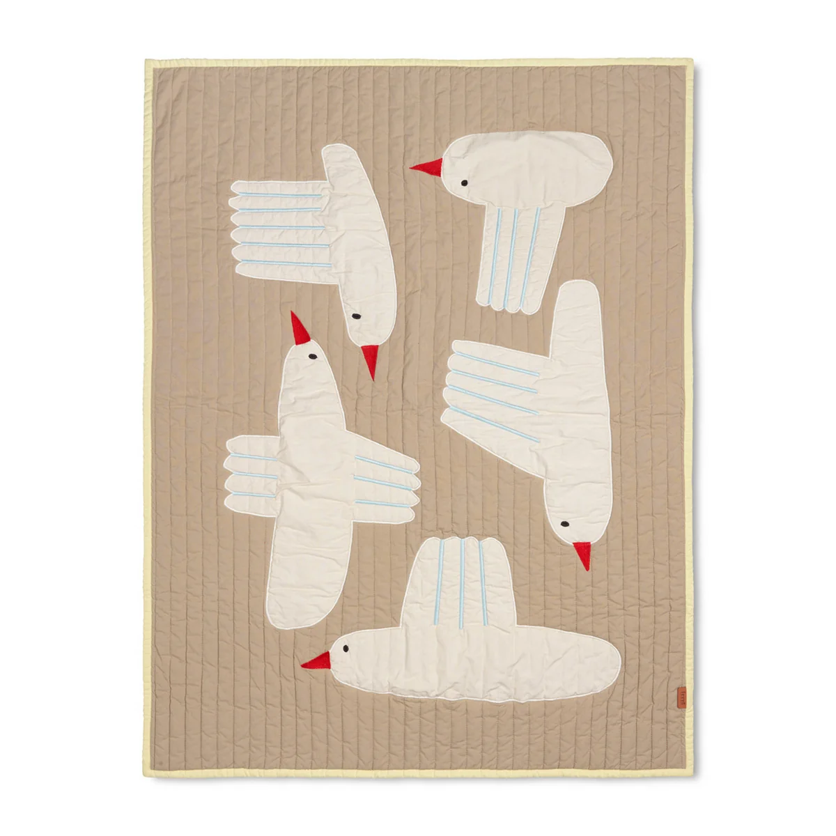 Ferm Living - Bird Quilted Decke, sand