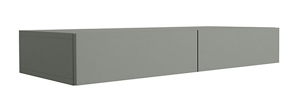 Coiffeuse suspendue avec deux tiroirs, façade lisse - couleur : aloès vert, 100 x 40 x 16 cm