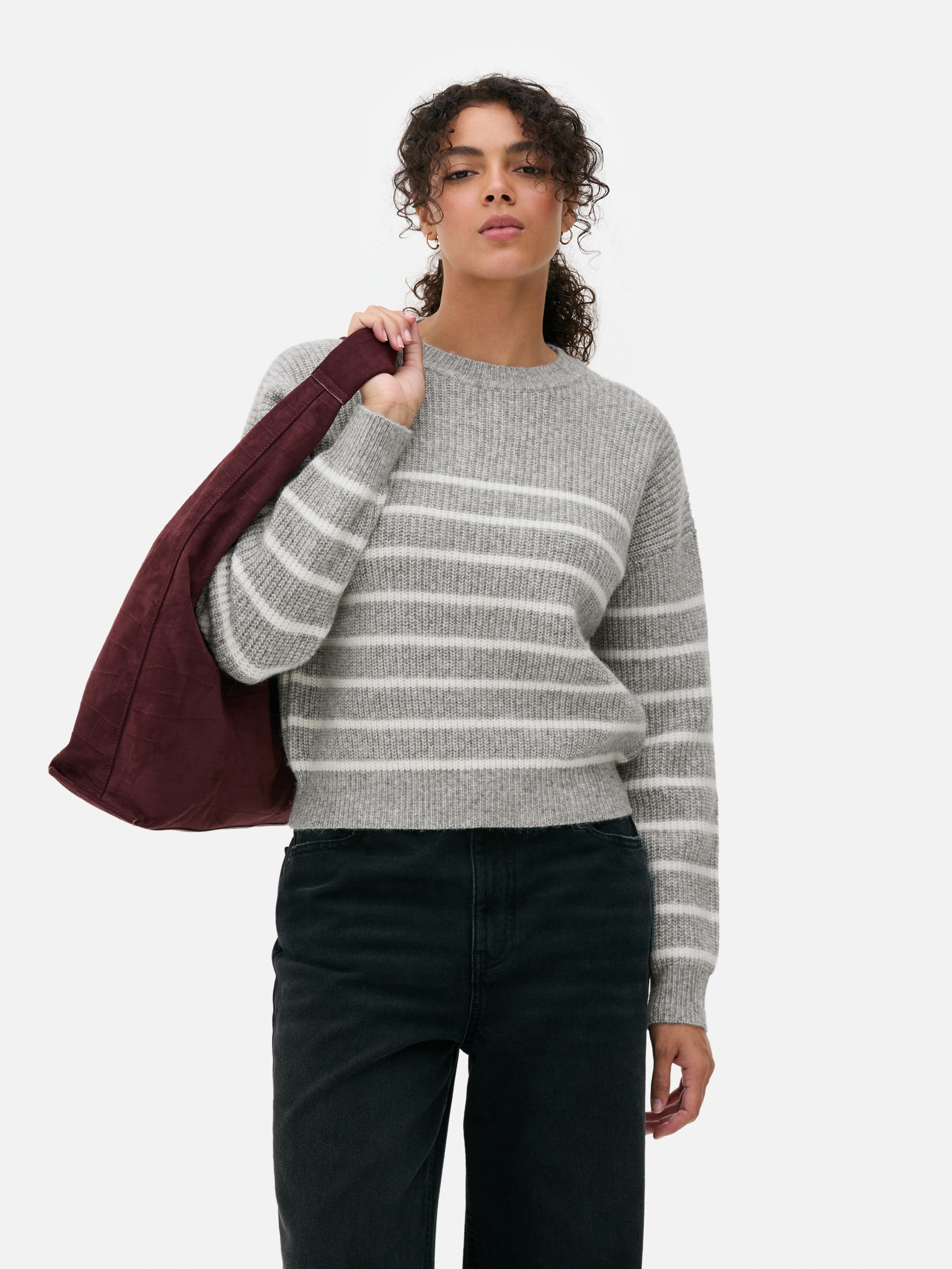Ribbed Crew Neck Sweater