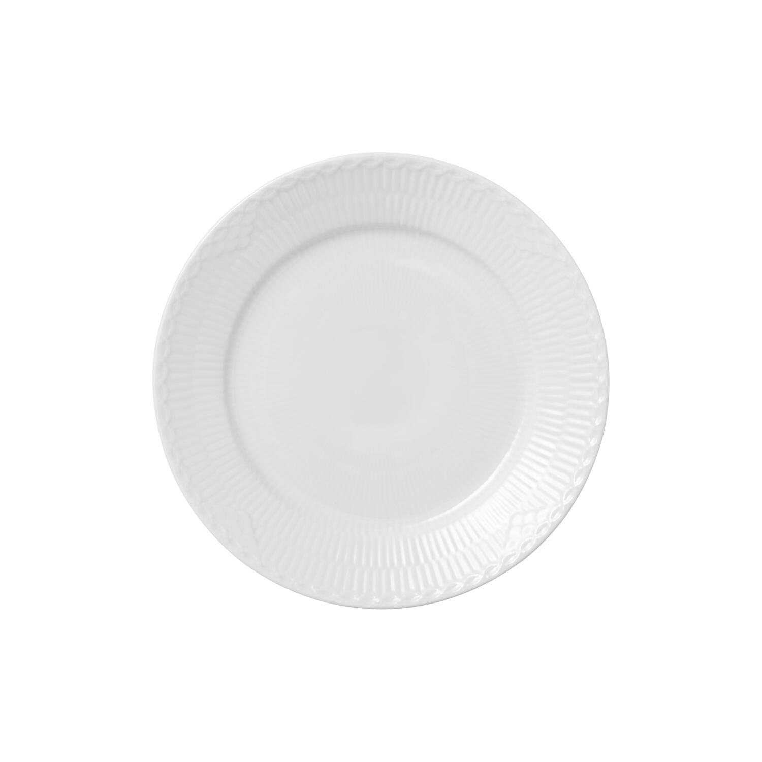 Hvid Halvblonde tallerken ø 22 cm