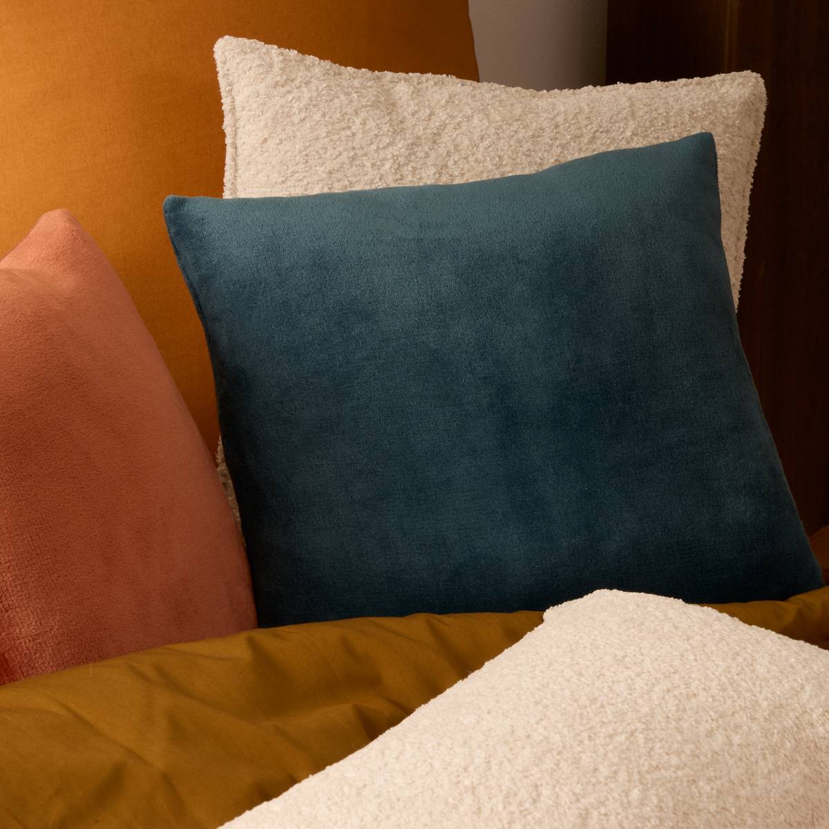Cushion "Ollis" Aegean Blue, 38x38 cm