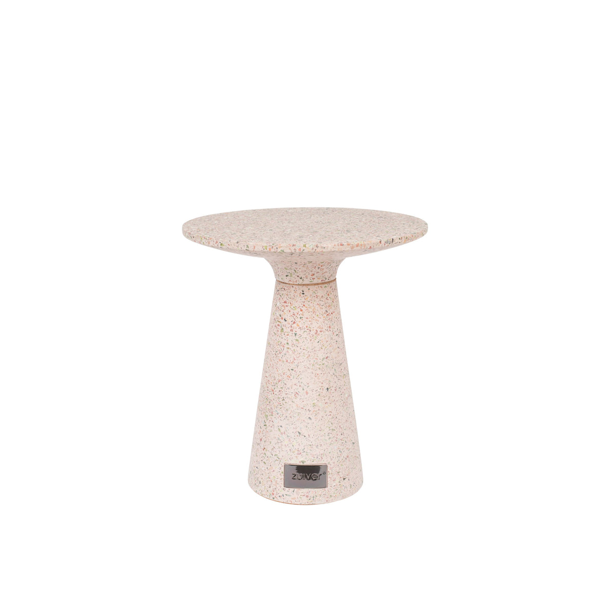 Zuiver Victoria Bijzettafel Rond 41 cm Terrazzo Roze
