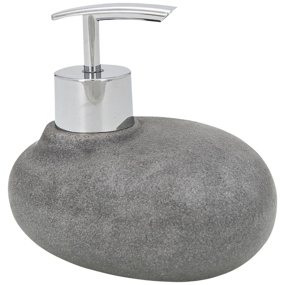 Seifenspender »Pebble Stone«, Polyresin, grau