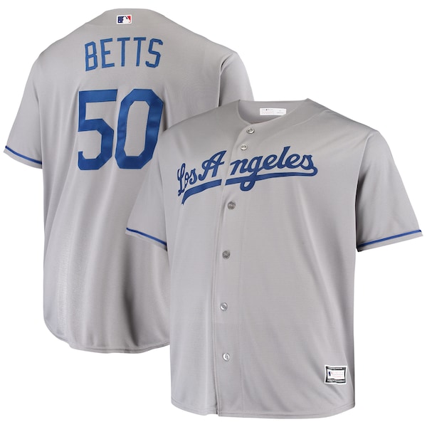 Mookie Betts Los Angeles Dodgers Big & Tall Replica Player Jersey - Gray/Royal/White