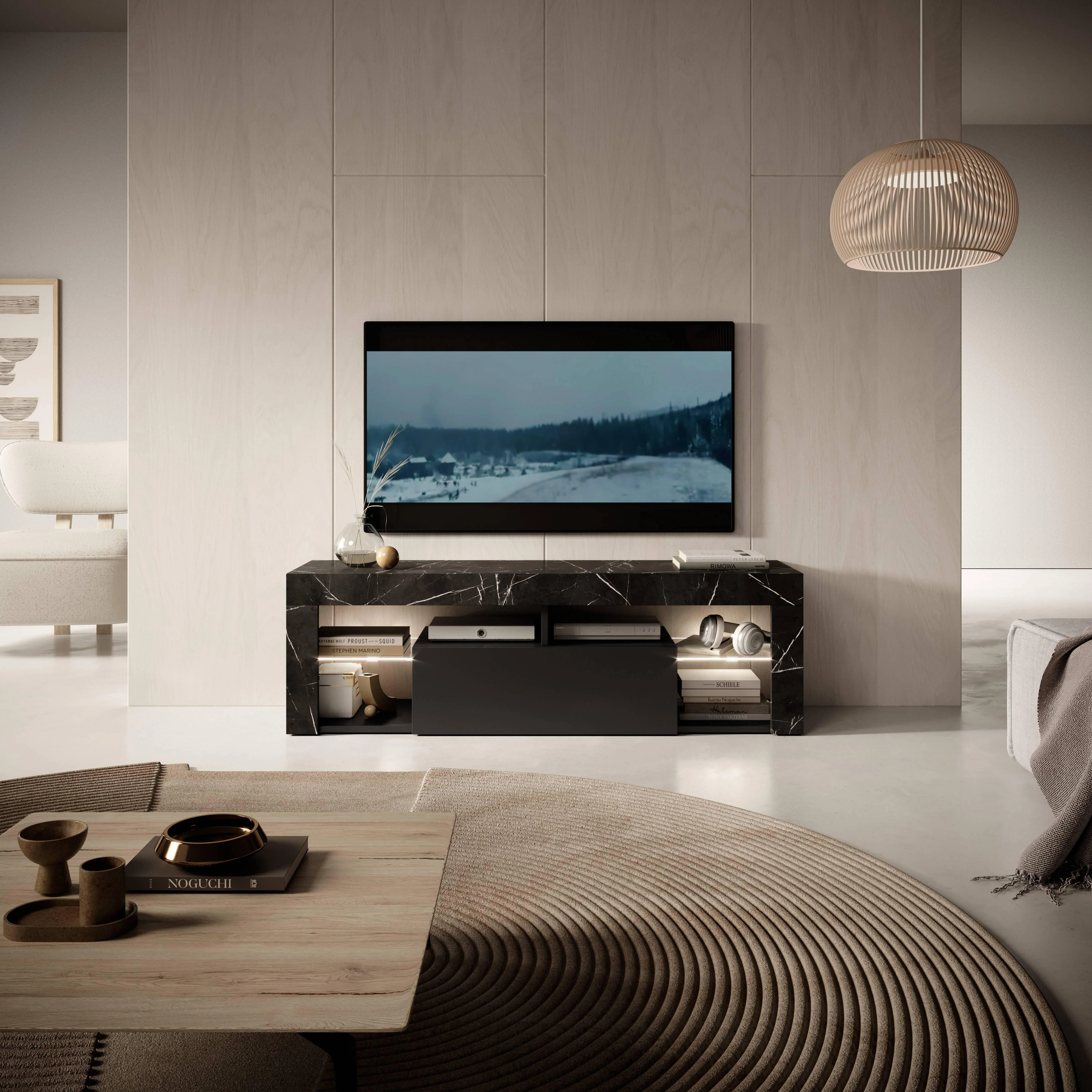 TV-meubel Cloé marmerlook