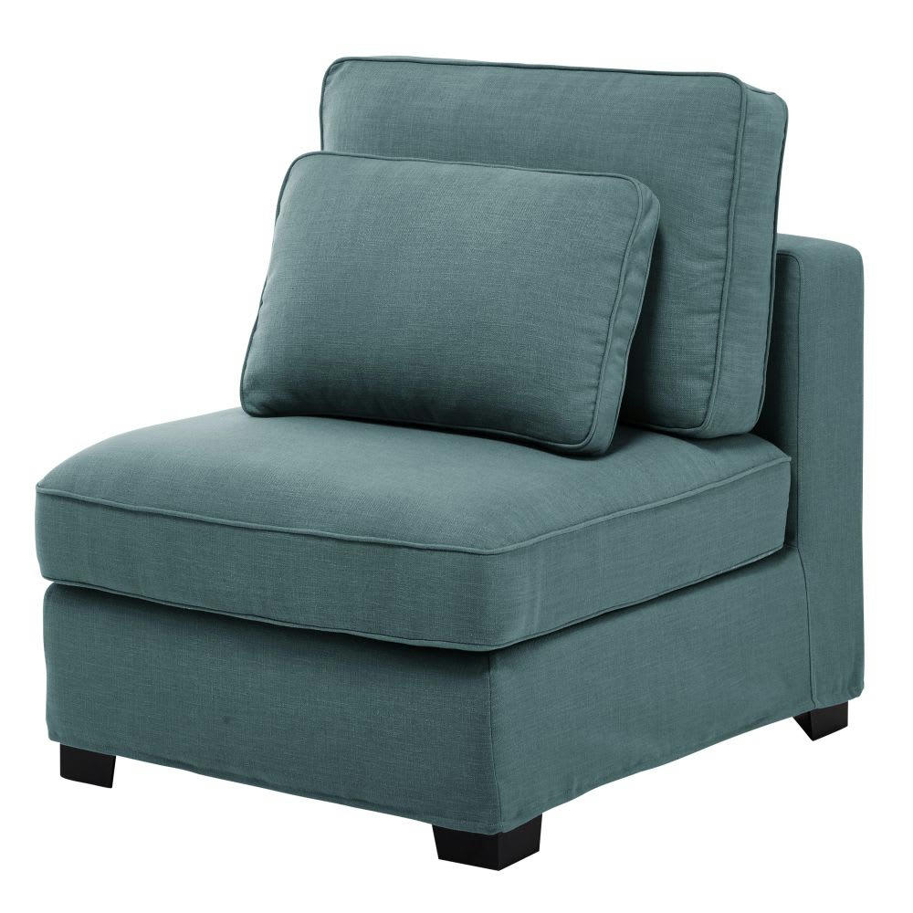 Milano - Chauffeuse pour canapé modulable bleu pétrole