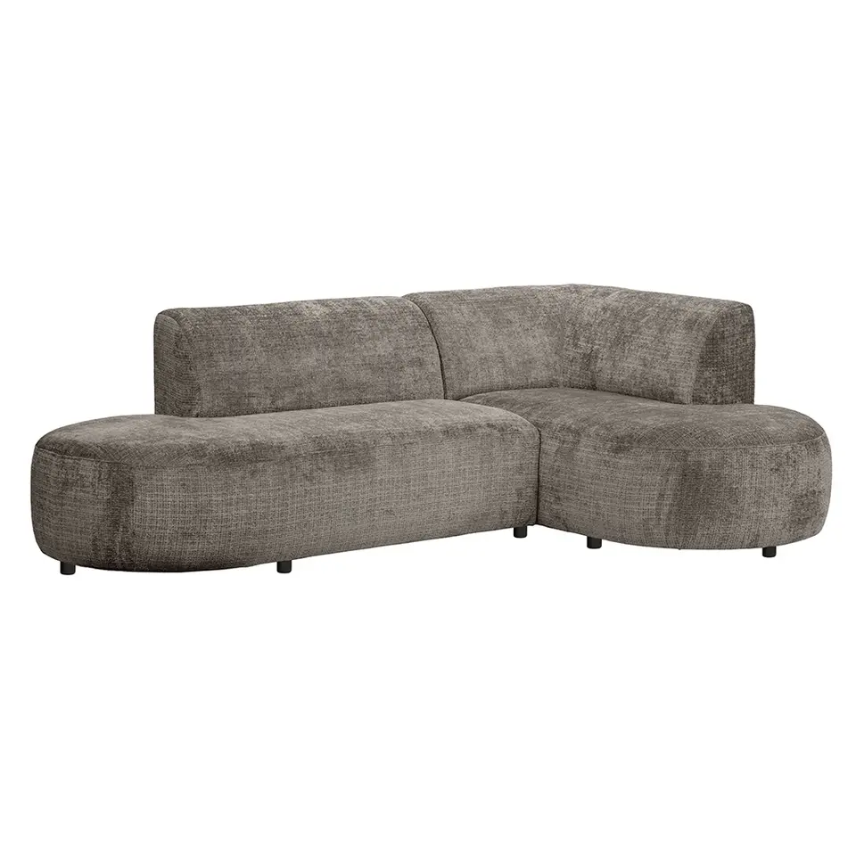 Hoekbank Luna rechts - stof Cremona - taupe