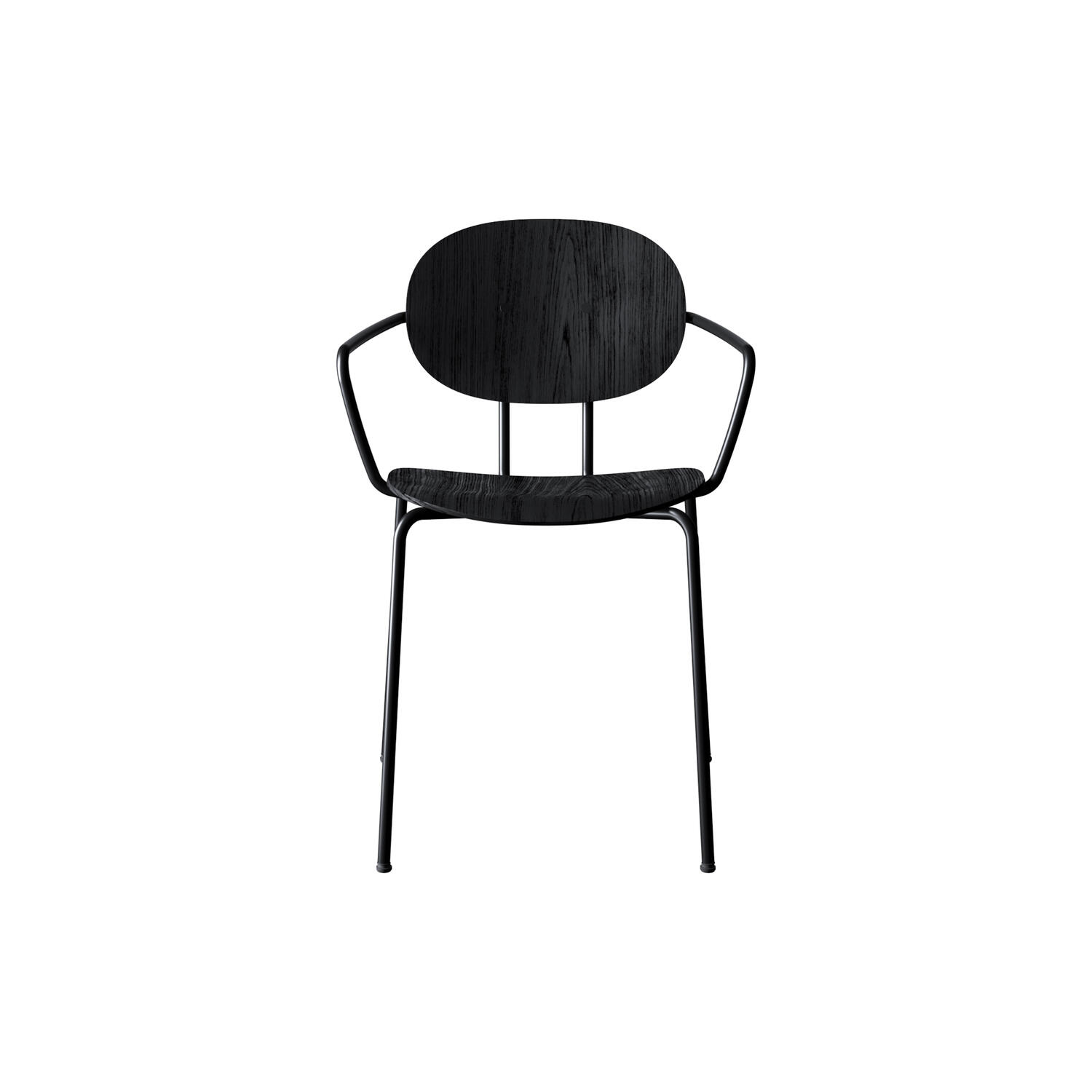 PIET HEIN Chair with Arms, sortlakeret eg