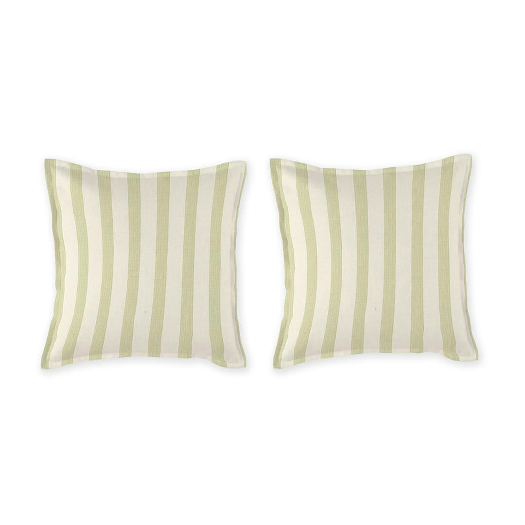 FA BENGALE - 2 Taies d'oreiller en percale de coton organic 50x50+2,5 cm jaune