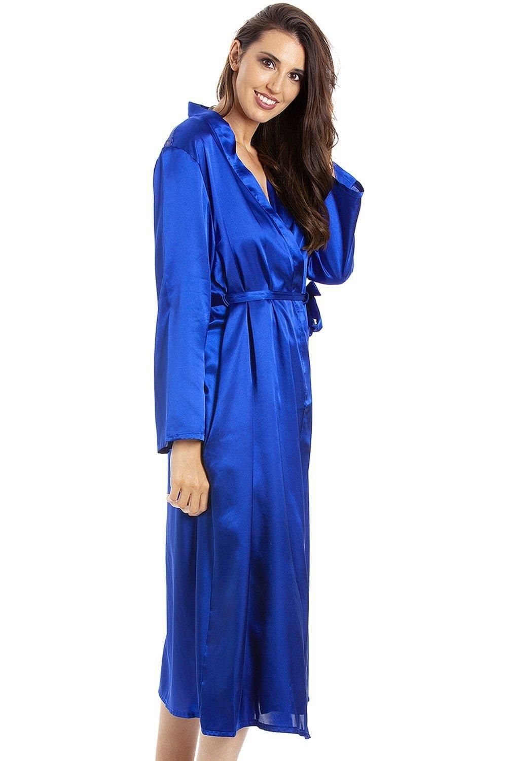 Camille Full Length Long Sleeve Plain Satin Wrap