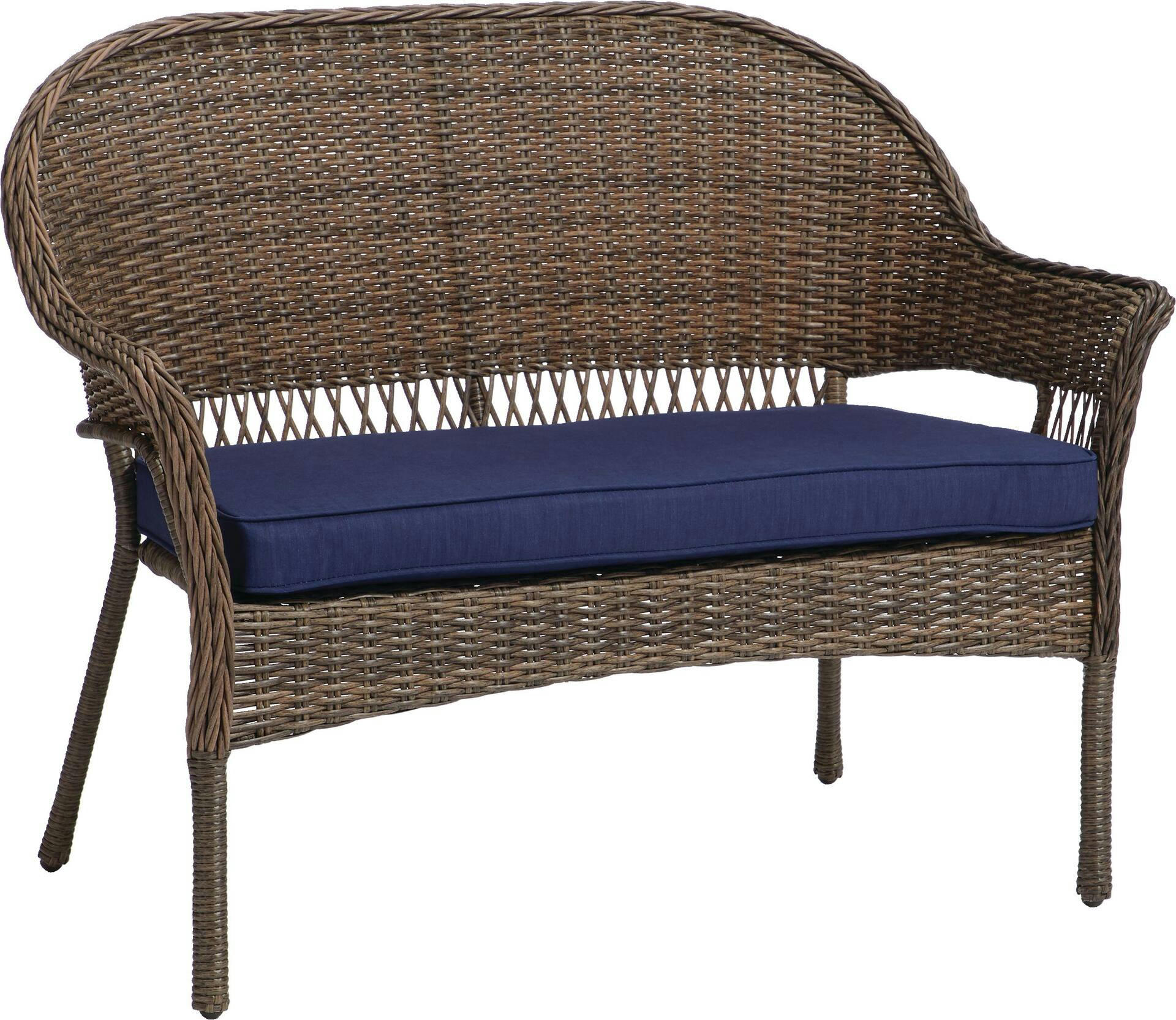 CANVAS Canterbury All-Weather Wicker Outdoor/Patio Sectional Loveseat, Stackable