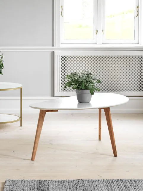 Sofabord LEJRE 60x120 hvid/natur eg